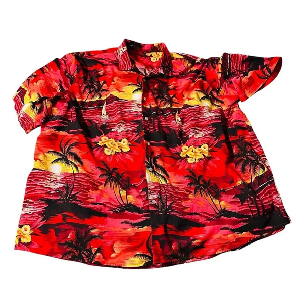 Design in Italy men's size 4XL Hawaiian button down shirt - Picture 1 of 5